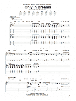 page one of Only In Dreams (Guitar Tab)