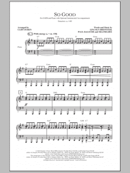 page one of So Good (SATB Choir)