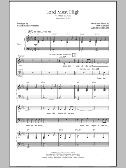 page one of Lord Most High (SATB Choir)