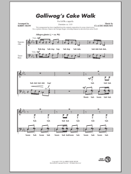 page one of Golliwogg's Cake Walk (SATB Choir)