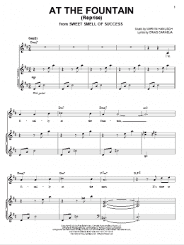 page one of At The Fountain (Reprise) (Piano & Vocal)
