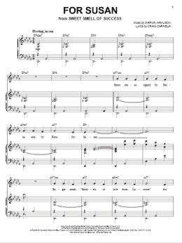 page one of For Susan (Piano & Vocal)