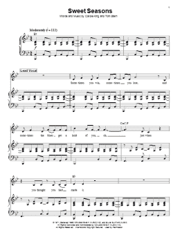 page one of Sweet Seasons (Piano & Vocal)