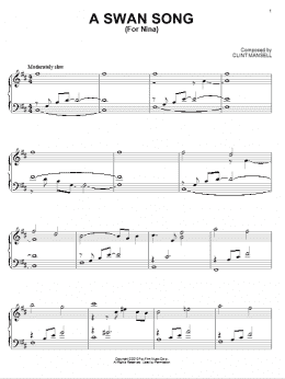 page one of A Swan Song (For Nina) (from Black Swan) (Piano Solo)