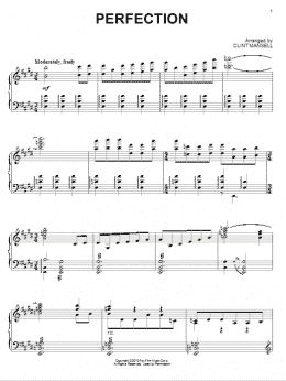 page one of Perfection (from Black Swan) (Piano Solo)