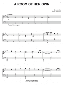 page one of A Room Of Her Own (from Black Swan) (Piano Solo)