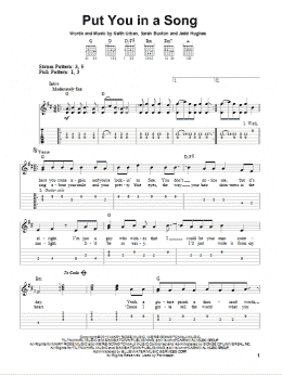 page one of Put You In A Song (Easy Guitar Tab)