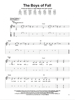 page one of The Boys Of Fall (Easy Guitar Tab)