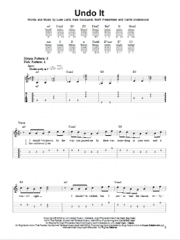 page one of Undo It (Easy Guitar Tab)