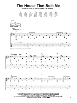 page one of The House That Built Me (Easy Guitar Tab)