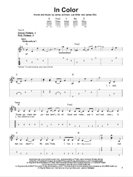 page one of In Color (Easy Guitar Tab)