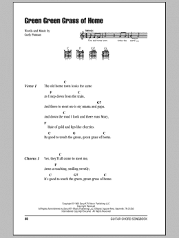 page one of Green Green Grass Of Home (Guitar Chords/Lyrics)