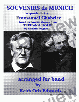 page one of Souvenirs de Munich: A Quadrille based on Favorite Themes from Tristan & Isolde by Richard Wagner