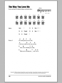 page one of The Way You Love Me (Guitar Chords/Lyrics)