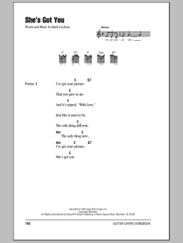 page one of She's Got You (Guitar Chords/Lyrics)