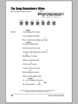 page one of The Song Remembers When (Guitar Chords/Lyrics)