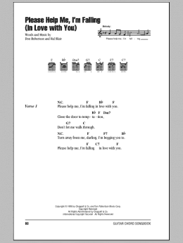 page one of Please Help Me, I'm Falling (In Love With You) (Guitar Chords/Lyrics)