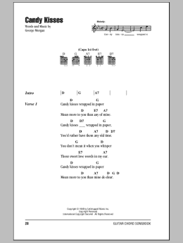 page one of Candy Kisses (Guitar Chords/Lyrics)