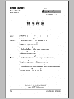 page one of Satin Sheets (Guitar Chords/Lyrics)