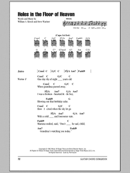 page one of Holes In The Floor Of Heaven (Guitar Chords/Lyrics)