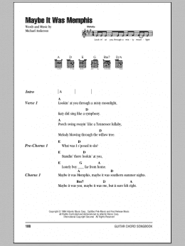 page one of Maybe It Was Memphis (Guitar Chords/Lyrics)