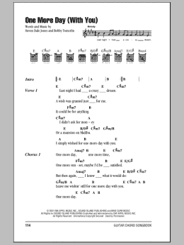 page one of One More Day (With You) (Guitar Chords/Lyrics)