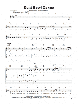 page one of Dust Bowl Dance (Guitar Tab)