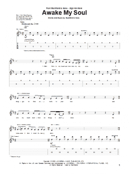 page one of Awake My Soul (Guitar Tab)