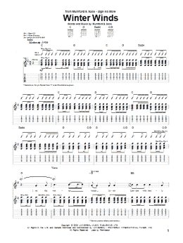 page one of Winter Winds (Guitar Tab)