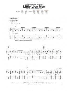 page one of Little Lion Man (Guitar Tab)