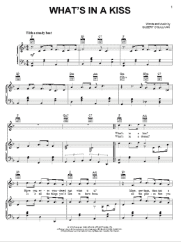 page one of What's In A Kiss (Piano, Vocal & Guitar Chords (Right-Hand Melody))