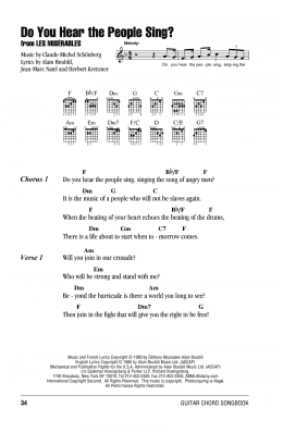 page one of Do You Hear The People Sing? (Guitar Chords/Lyrics)
