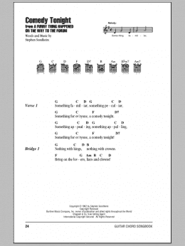 page one of Comedy Tonight (Guitar Chords/Lyrics)