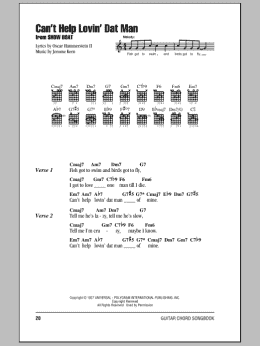 page one of Can't Help Lovin' Dat Man (Guitar Chords/Lyrics)
