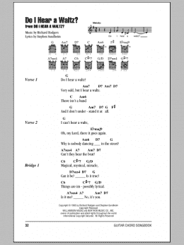 page one of Do I Hear A Waltz? (Guitar Chords/Lyrics)