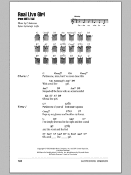 page one of Real Live Girl (Guitar Chords/Lyrics)