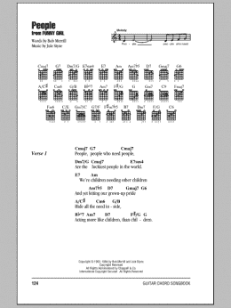 page one of People (Guitar Chords/Lyrics)
