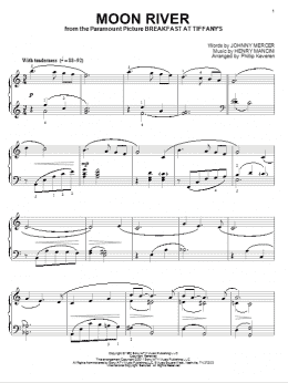 page one of Moon River (arr. Phillip Keveren) (Piano Solo)