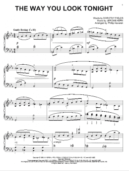 page one of The Way You Look Tonight (arr. Phillip Keveren) (Piano Solo)