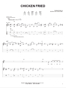 page one of Chicken Fried (Easy Guitar)