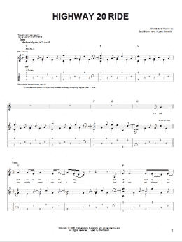 page one of Highway 20 Ride (Easy Guitar)