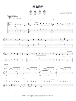 page one of Mary (Easy Guitar)