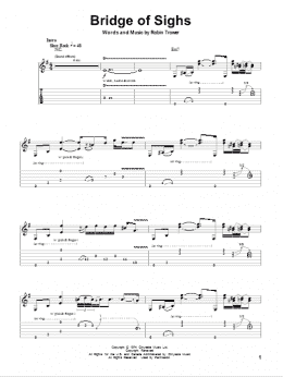 page one of Bridge Of Sighs (Guitar Tab (Single Guitar))