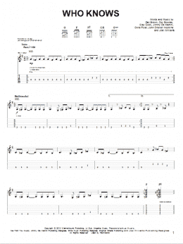 page one of Who Knows (Easy Guitar)