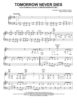 page one of Tomorrow Never Dies (Piano, Vocal & Guitar Chords (Right-Hand Melody))