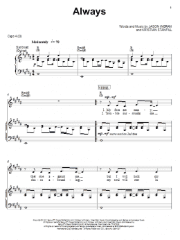 page one of Always (Piano, Vocal & Guitar Chords (Right-Hand Melody))