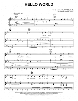 page one of Hello World (Piano, Vocal & Guitar Chords (Right-Hand Melody))