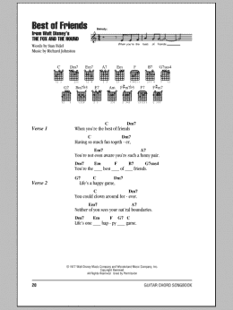 page one of Best Of Friends (from The Fox And The Hound) (Guitar Chords/Lyrics)
