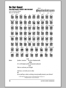 page one of Be Our Guest (from Beauty And The Beast) (Guitar Chords/Lyrics)