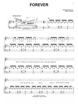 page one of Forever (Piano & Vocal)
